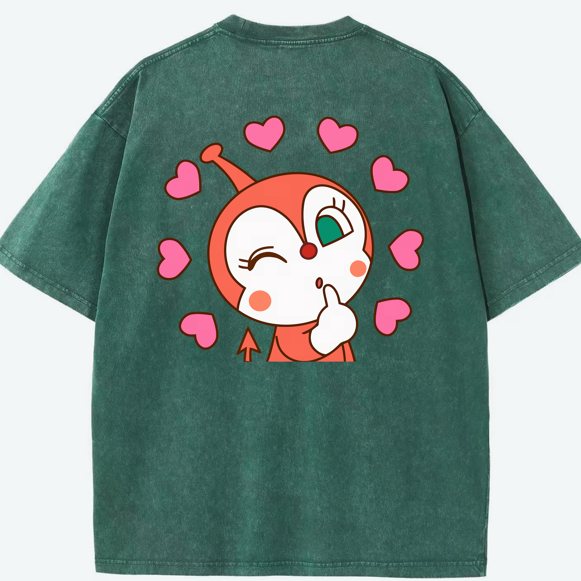 （画像用） アンパンマン Anpanman 綿100% ヴィンテージ風 半袖Tシャツ（背面プリント）